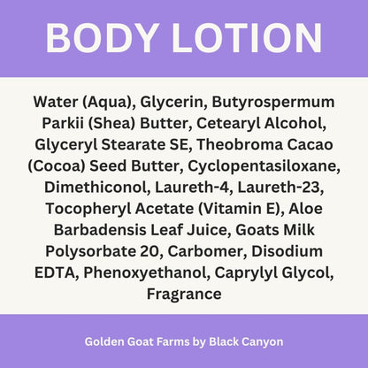 Lemon & Lavender Scented Body Lotion with Goat's Milk - 12 Oz by Black Canyon Home and Body