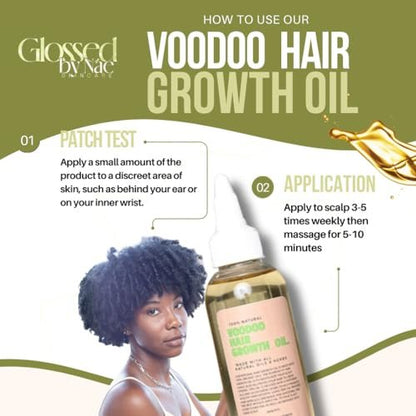Glossed By Nae Voodoo Hair Growth Oil – Rosemary, Lemongrass, Grapeseed & Castor Oil for Hair Growth, Scalp Itchiness & Dry Scalp – 4 Fl Oz – All Hair Types Avelisse