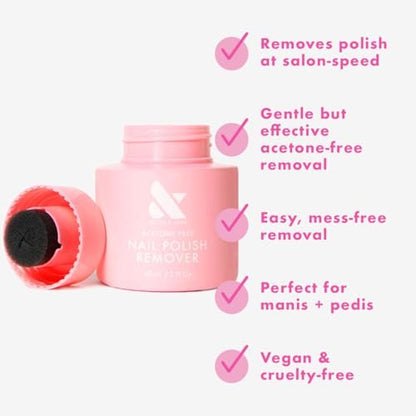 Olive & June Polish Remover Pot – Acetone-Free, No-Mess Nail Polish Remover with Sponge Lid for Mani & Pedi, Gentle & Effective, Vegan & Cruelty-Free (70mL)