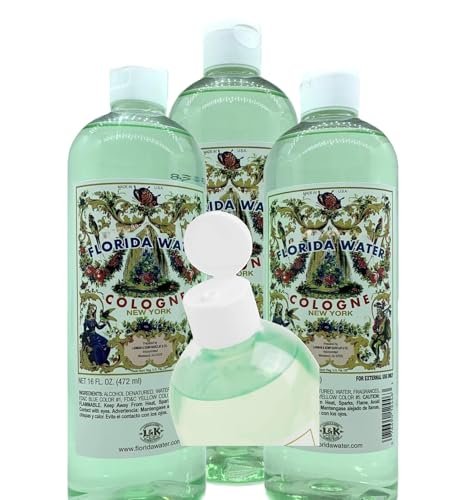 Lanman & Kemp Agua de Florida Splash Cologne - 16 Fl Oz (Pack of 3) - Classic Refreshing Scent Avelisse