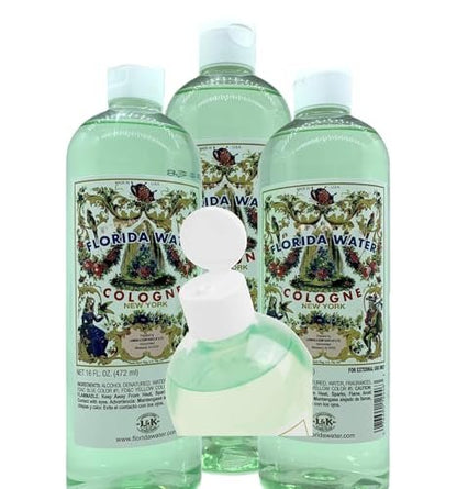 Lanman & Kemp Agua de Florida Splash Cologne - 16 Fl Oz (Pack of 3) - Classic Refreshing Scent Avelisse