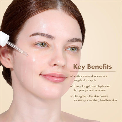 TOSOWOONG Real Rice Glow Serum with 80% Rice Bran Water and Niacinamide for Dark Spots, Uneven Skin Tone, Dull Skin, Radiant Glow, Daily K-Beauty Skincare for All Skin Types, 33ml / 1.11 fl. oz.