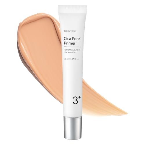 TOSOWOONG Cica Pore Primer - Matte Finish Blurring Primer for Oily Skin, Pore Minimizer, Sebum Control, Smooths Fine Lines & Wrinkles, Long-lasting Makeup, K Beauty, 20ml Avelisse