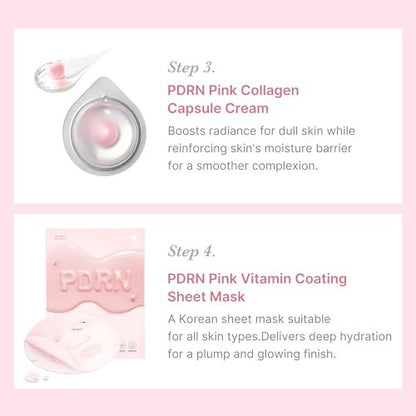 medicube Salmon DNA PDRN Trial Kit – Glass Glow Mini Skincare Set with Toner, Serum & Sheet Mask for Hydrating, Firming, Moisturizing | Travel Essentials for Women & Girls | Korean Skincare