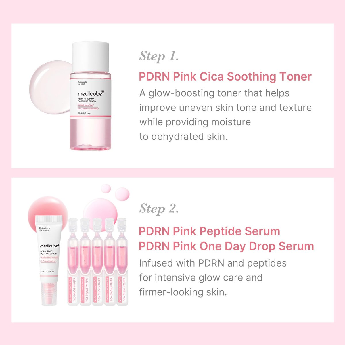 medicube Salmon DNA PDRN Trial Kit – Glass Glow Mini Skincare Set with Toner, Serum & Sheet Mask for Hydrating, Firming, Moisturizing | Travel Essentials for Women & Girls | Korean Skincare - görsel 8