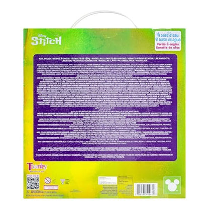 Disney Stitch 15-Piece Water-Based Kids Nail Polish Set – Peel Off, Quick Dry, Gift Kit for Girls Ages 3+ by Townley Girl Avelisse