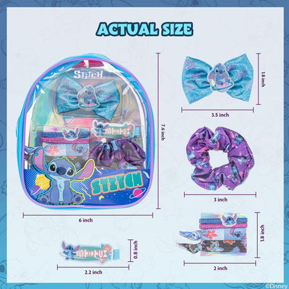 Disney Stitch Hair Accessories Mini Gift Bag Set - Scrunchies, Hair Bows, Hair Clips for Kids, Girls, Tweens - Perfect for Parties, Birthdays, Stocking Stuffers by Townley Girl