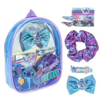 Disney Stitch Hair Accessories Mini Gift Bag Set - Scrunchies, Hair Bows, Hair Clips for Kids, Girls, Tweens - Perfect for Parties, Birthdays, Stocking Stuffers by Townley Girl