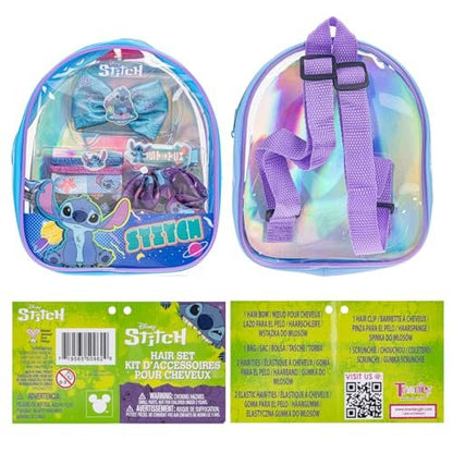 Disney Stitch Hair Accessories Mini Gift Bag Set - Scrunchies, Hair Bows, Hair Clips for Kids, Girls, Tweens - Perfect for Parties, Birthdays, Stocking Stuffers by Townley Girl