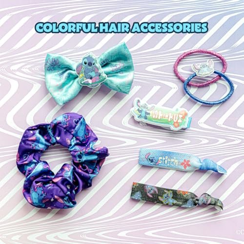 Disney Stitch Hair Accessories Mini Gift Bag Set - Scrunchies, Hair Bows, Hair Clips for Kids, Girls, Tweens - Perfect for Parties, Birthdays, Stocking Stuffers by Townley Girl - görsel 8