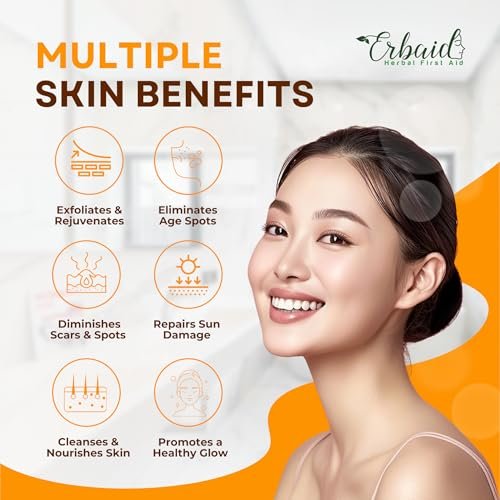 Erbaid Turmeric Oil Dark Spot Facial Serum – Natural Skin Brightening & Hyperpigmentation Treatment for Face & Body, Fights Acne, Evens Skin Tone, Reduces Scars – 1 Fl Oz - görsel 14