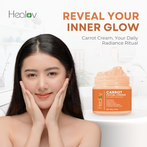Healov Carrot Cream – Brightening Face & Body Cream for Dark Spots, Uneven Skin Tone & Dull Skin – Moisturizing Carrot Oil Lotion for Face, Underarms, Inner Thighs, Neck, Knees & Elbows - görsel 14