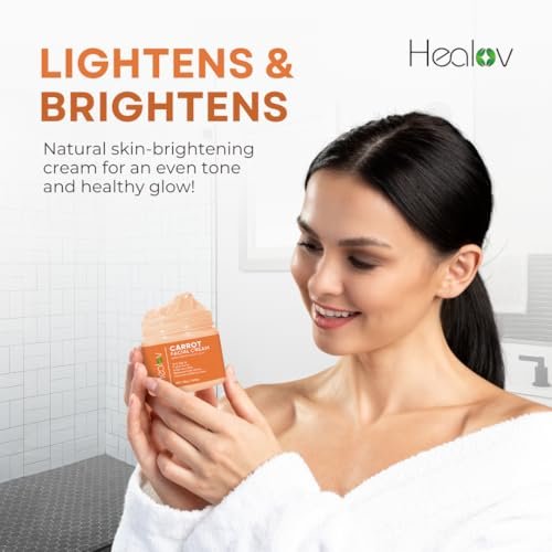 Healov Carrot Cream – Brightening Face & Body Cream for Dark Spots, Uneven Skin Tone & Dull Skin – Moisturizing Carrot Oil Lotion for Face, Underarms, Inner Thighs, Neck, Knees & Elbows - görsel 8