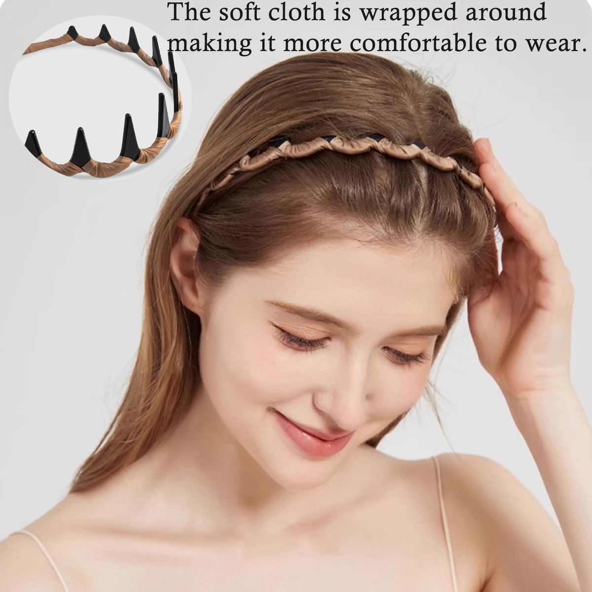 Miskate Zig Zag Headbands for Women 6 Pack - Non-Slip Plastic Hairbands with Teeth Grip for Thick Hair, Tortoiseshell & Black Hair Accessories Avelisse