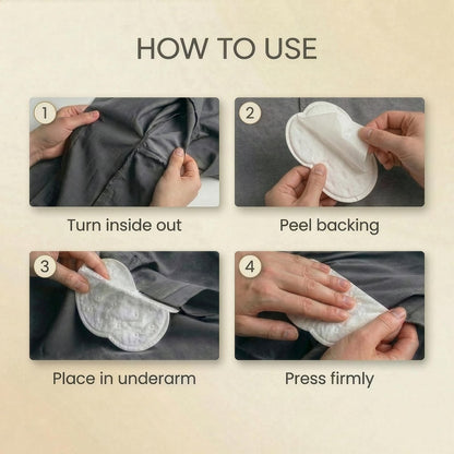 Swearx Underarm Sweat Pads for Women and Men - Disposable Armpit Pads, Large Size 64 Count - Sweat Shield for Dress Shirts and Clothing Avelisse