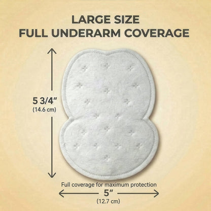 Swearx Underarm Sweat Pads for Women and Men - Disposable Armpit Pads, Large Size 64 Count - Sweat Shield for Dress Shirts and Clothing Avelisse