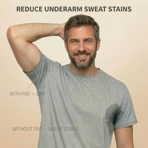 Swearx Underarm Sweat Pads for Women and Men - Disposable Armpit Pads, Large Size 64 Count - Sweat Shield for Dress Shirts and Clothing Avelisse