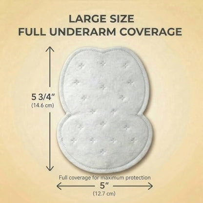 Swearx Underarm Sweat Pads for Women and Men - Disposable Armpit Pads, Large Size 64 Count - Sweat Shield for Dress Shirts and Clothing Avelisse