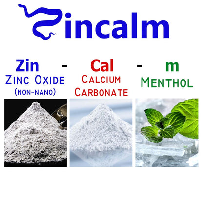 Zincalm All-Natural Body & Foot Powder – Concentrated 50% Zinc, Cornstarch-Free Moisture & Odor Absorbing, Anti-Chafing & Itch Relief for Dry/Cool Skin with Ultra-Pure Calcium & Menthol Avelisse