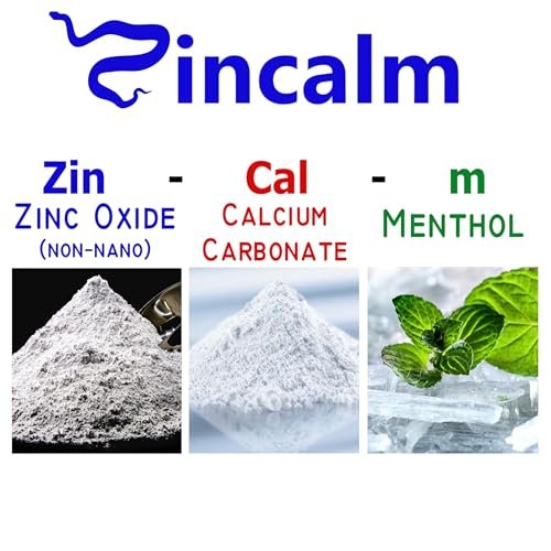 Zincalm All-Natural Body & Foot Powder – Concentrated 50% Zinc, Cornstarch-Free Moisture & Odor Absorbing, Anti-Chafing & Itch Relief for Dry/Cool Skin with Ultra-Pure Calcium & Menthol Avelisse