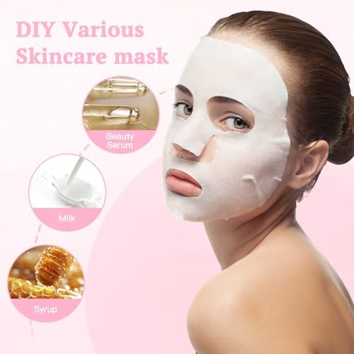 Khrgovd 100-Pack Compressed Cotton Facial Mask Sheets – Disposable DIY Mask Paper for Skin Care, Home & Travel - görsel 8