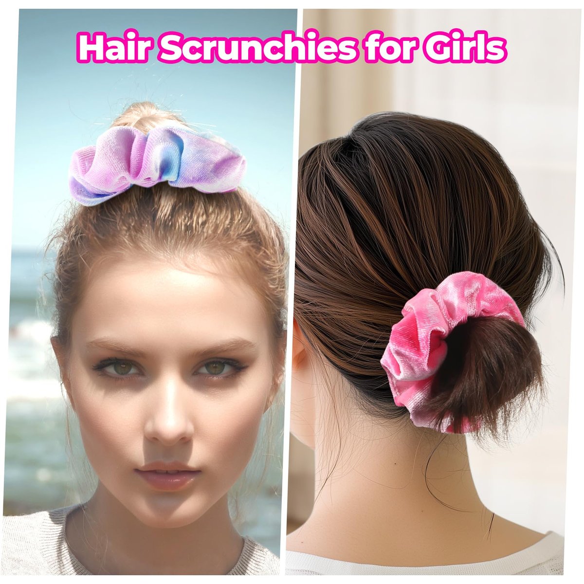 WSYUB Spa Headband and Wristband Set with Hair Scrunchies – Microfiber Face Wash Headbands for Skincare, Makeup, and Bathing (Multicolor) - görsel 7