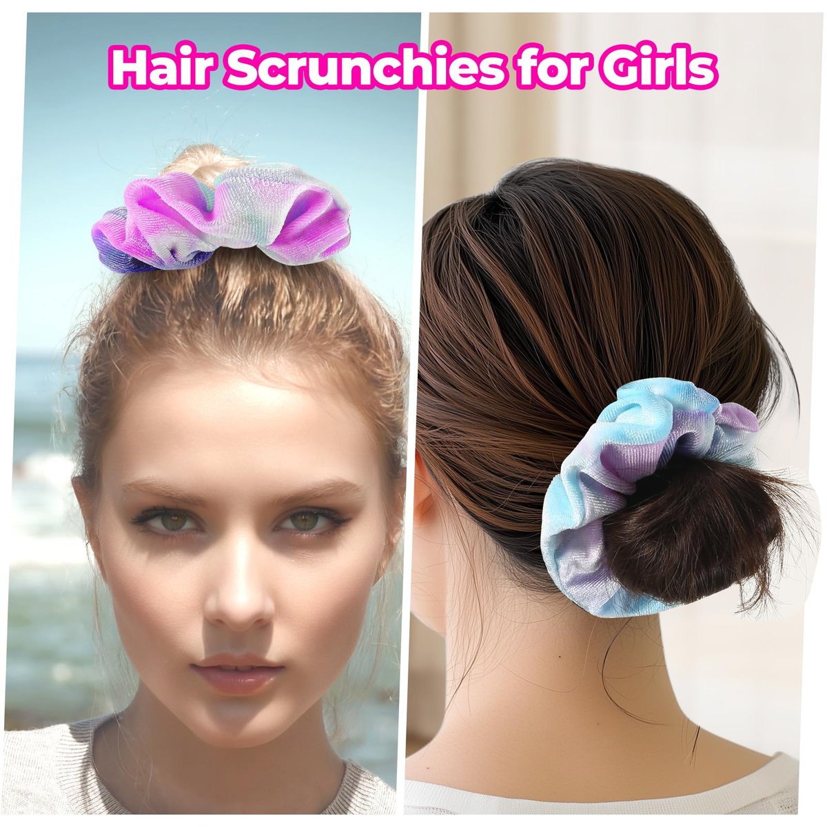 WSYUB Headband for Washing Face, Spa Headband for Teen Girls Skin Care and Makeup, with Hair Scrunchies - Easter Basket Stuffers Gift for Girls - görsel 9
