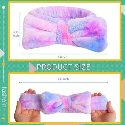 WSYUB Headband for Washing Face, Spa Headband for Teen Girls Skin Care and Makeup, with Hair Scrunchies - Easter Basket Stuffers Gift for Girls