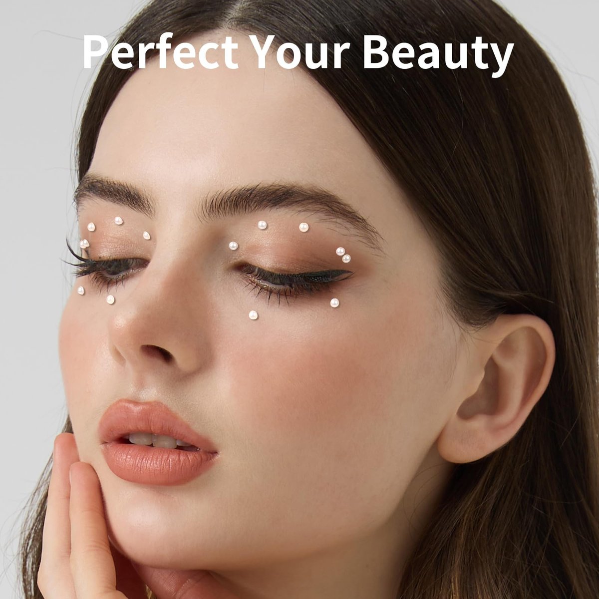 Teenitor Self Adhesive Face Gems and Hair Gems - 6 Sheets Pearl Stickers for Rave, Prom, and Crafting - görsel 5