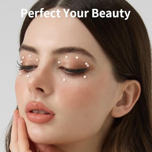 Teenitor Self Adhesive Face Gems and Hair Gems - 6 Sheets Pearl Stickers for Rave, Prom, and Crafting - görsel 6