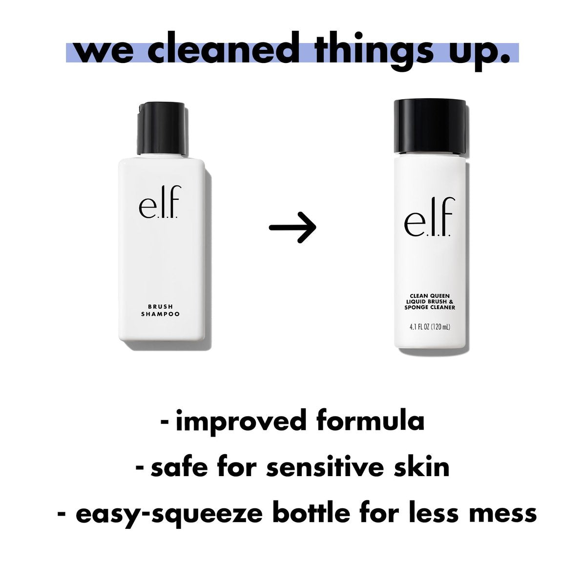 e.l.f. Clean Queen Liquid Brush & Sponge Cleaner - Gentle Foaming Makeup Brush Cleaner, Vegan & Cruelty-Free, 4.1 oz - görsel 4