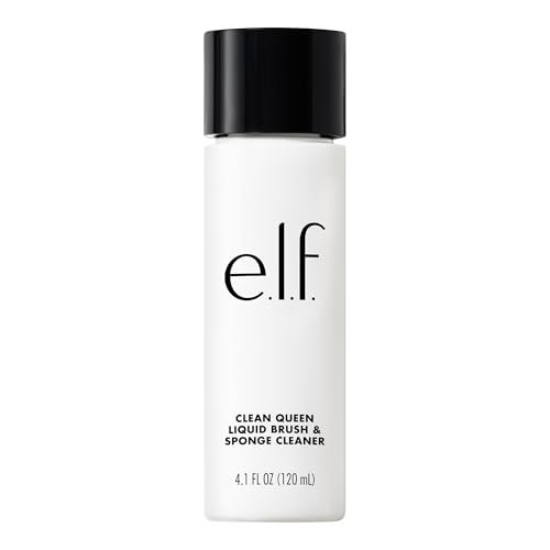 e.l.f. Clean Queen Liquid Brush & Sponge Cleaner - Gentle Foaming Makeup Brush Cleaner, Vegan & Cruelty-Free, 4.1 oz - görsel 1