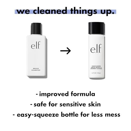 e.l.f. Clean Queen Liquid Brush & Sponge Cleaner - Gentle Foaming Makeup Brush Cleaner, Vegan & Cruelty-Free, 4.1 oz - görsel 3