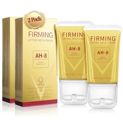 Mtmult AH-8 Firming Neck Cream with Roller Applicator – Anti-Aging Neck Tightening Cream for Sagging Skin & Fine Lines – Hydrating Moisturizer for Women & Men (2-Pack) Avelisse