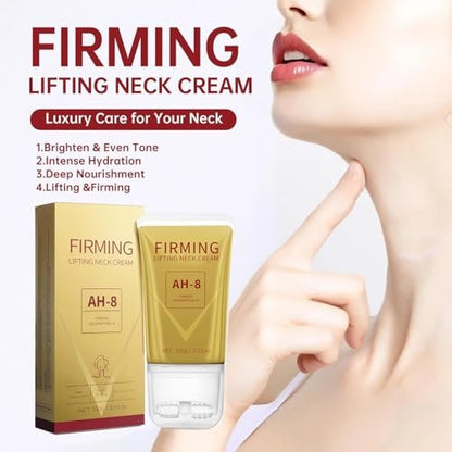 Mtmult AH-8 Firming Neck Cream with Roller Applicator – Anti-Aging Neck Tightening Cream for Sagging Skin & Fine Lines – Hydrating Moisturizer for Women & Men (2-Pack) Avelisse