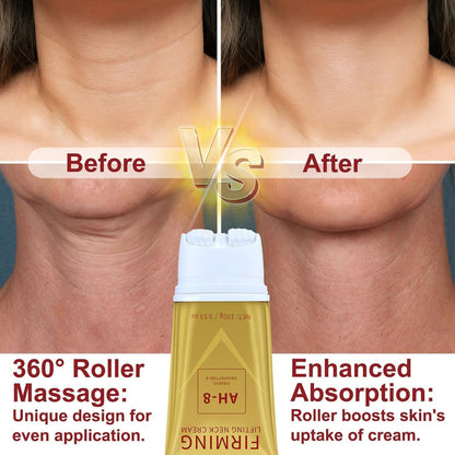 Mtmult AH-8 Firming Neck Cream with Roller Applicator – Anti-Aging Neck Tightening Cream for Sagging Skin & Fine Lines – Hydrating Moisturizer for Women & Men (2-Pack) Avelisse