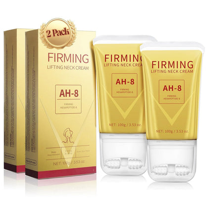 Mtmult AH-8 Firming Neck Cream with Roller Applicator – Anti-Aging Neck Tightening Cream for Sagging Skin & Fine Lines – Hydrating Moisturizer for Women & Men (2-Pack) Avelisse