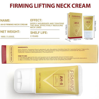 Mtmult AH-8 Firming Neck Cream with Roller Applicator – Anti-Aging Neck Tightening Cream for Sagging Skin & Fine Lines – Hydrating Moisturizer for Women & Men (2-Pack) Avelisse