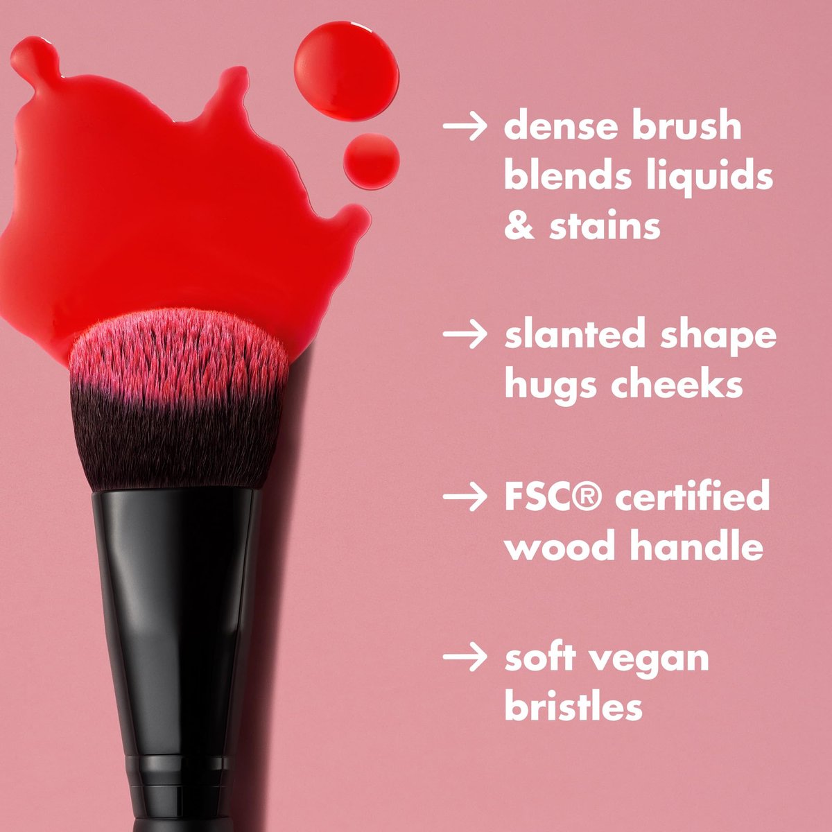 e.l.f. Stain & Tint Blending Brush – Liquid Blush Brush for Seamless Blending & Even Finish, Vegan & Cruelty-Free - görsel 6