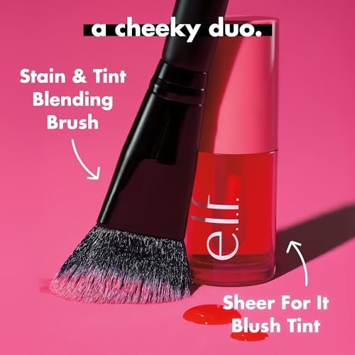 e.l.f. Stain & Tint Blending Brush – Liquid Blush Brush for Seamless Blending & Even Finish, Vegan & Cruelty-Free - görsel 7
