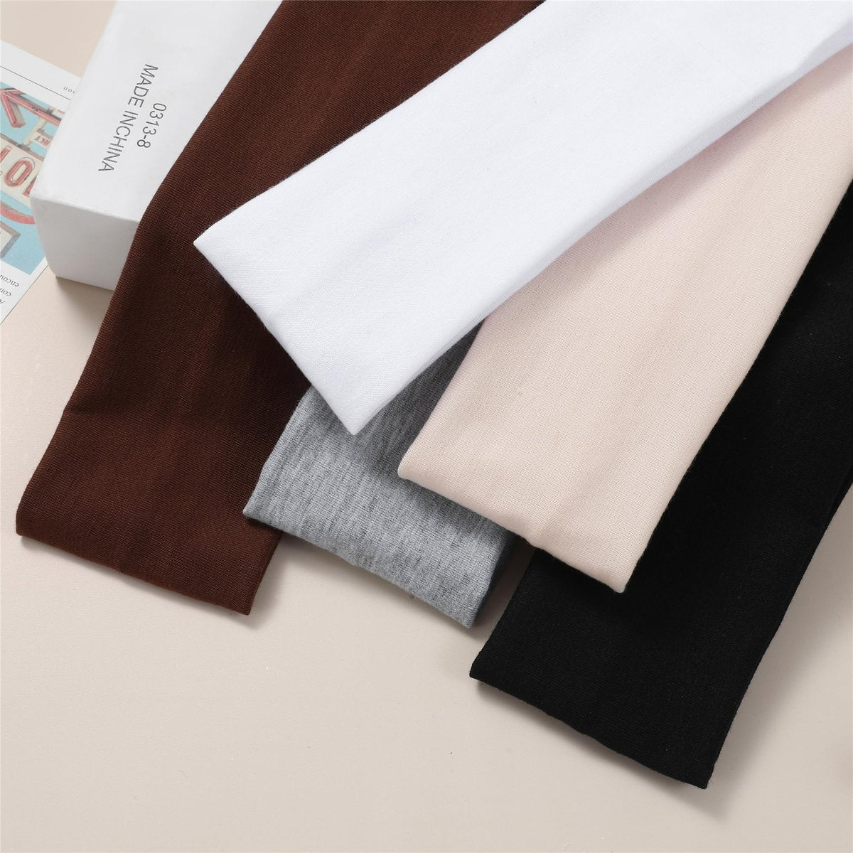 JCKHXG 5-Pack Non-Slip Headbands for Women – Soft Cotton Stretchy Thick Headbands for Running, Yoga, Exercise (5 Colors) - görsel 8