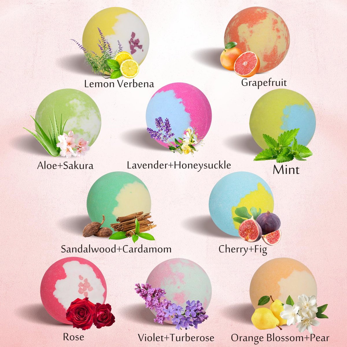 Lisotera Bath Bombs for Women – 20 Pack Gift Set with Shea Butter & Essential Oils, Moisturizing Spa Fizzies for Relaxation, Mother's Day Birthday Gift for Mom Wife Girlfriend Avelisse