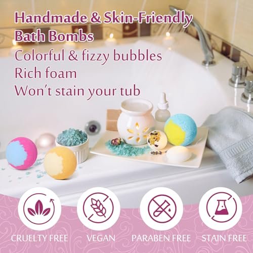 Lisotera Bath Bombs for Women – 20 Pack Gift Set with Shea Butter & Essential Oils, Moisturizing Spa Fizzies for Relaxation, Mother's Day Birthday Gift for Mom Wife Girlfriend Avelisse