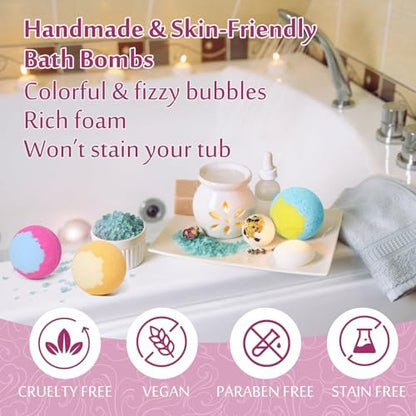 Lisotera Bath Bombs for Women – 20 Pack Gift Set with Shea Butter & Essential Oils, Moisturizing Spa Fizzies for Relaxation, Mother's Day Birthday Gift for Mom Wife Girlfriend Avelisse