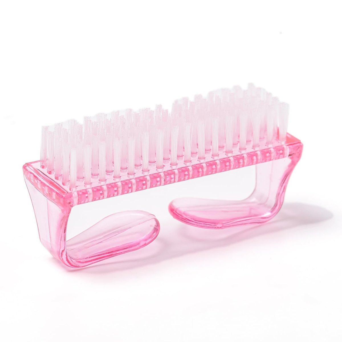 SQULIGT 4-Piece Nail Brushes for Cleaning Fingernails – Ergonomic Handle Grip Nail Scrubber Brush Set, Manicure & Pedicure Tools for Women and Men (Pink) Avelisse