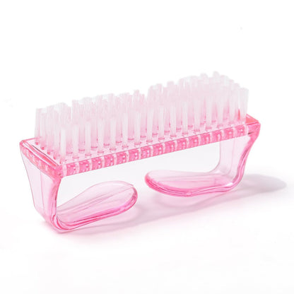 SQULIGT 4-Piece Nail Brushes for Cleaning Fingernails – Ergonomic Handle Grip Nail Scrubber Brush Set, Manicure & Pedicure Tools for Women and Men (Pink) Avelisse