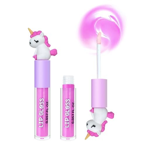 M&U MAKE YOU UP 4pc Unicorn Lip Gloss Stick for Girls - Party Favors Glossy Lip Set with Magic Topper, Non Toxic (4 Pack) - görsel 14