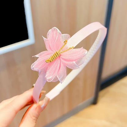 WHAVEL 4Pack Glitter Butterfly Headbands for Girls - Non-Slip Cute Hair Accessories