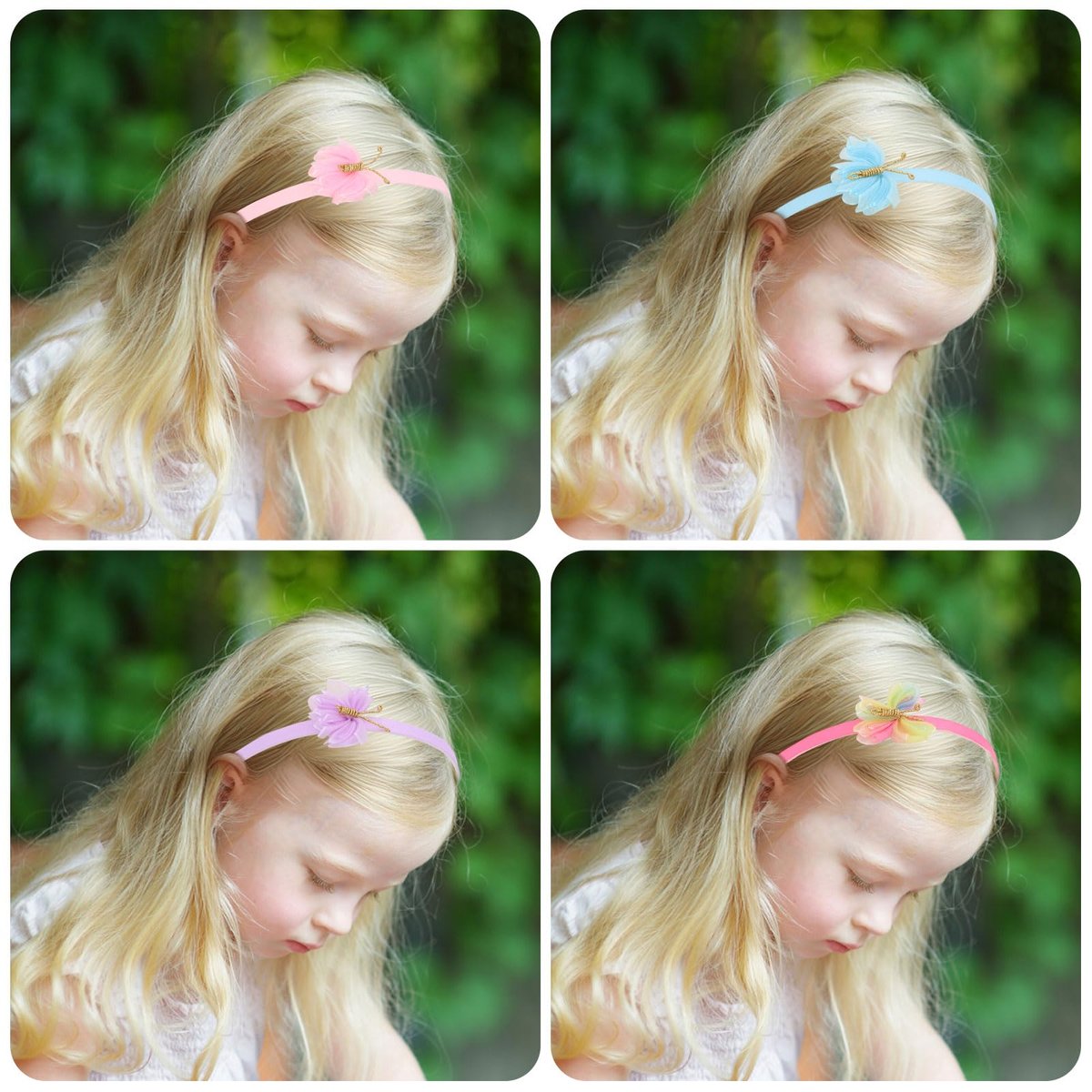 WHAVEL 4Pack Glitter Butterfly Headbands for Girls - Non-Slip Cute Hair Accessories - görsel 4