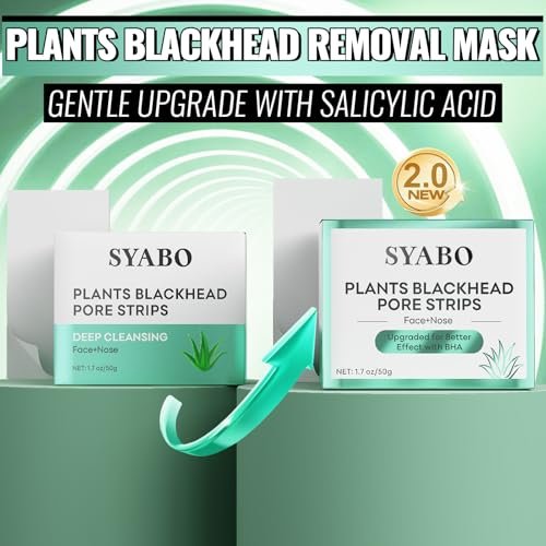 SYABO 2.0 Nose Pore Strips – Blackhead Remover Mask with Salicylic Acid, 100 PCS Deep Cleansing Peel Off Strips for Face (1.7 Ounce) Avelisse